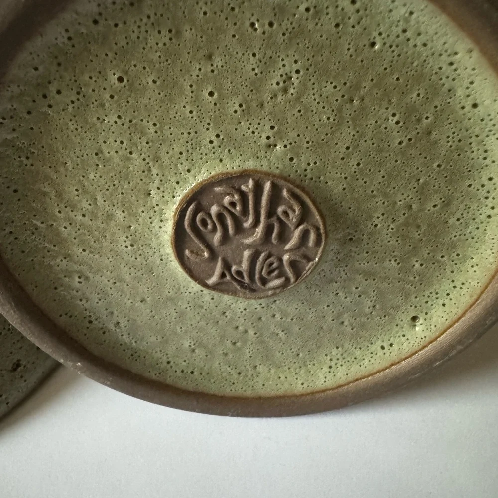 Jonathan Adler Green Candle Holders/bud vases (pair) - Picture 3 of 5